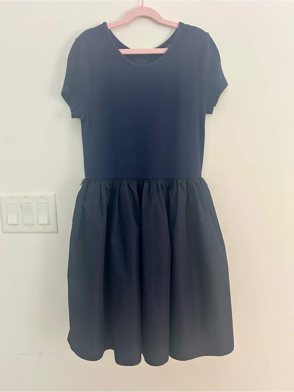 Polo Ralph Lauren Girls Large 12 14 Navy Short Sleeve Fit Flare Dress